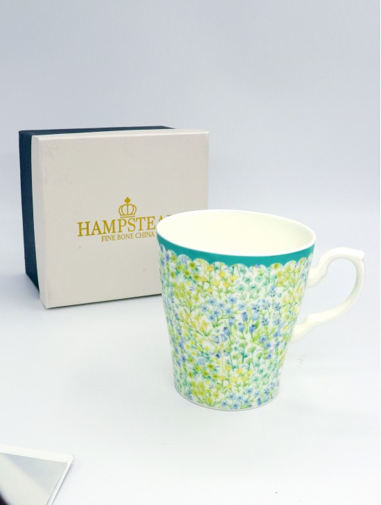 Porcelain Blue Flowers Mug With Gift Box